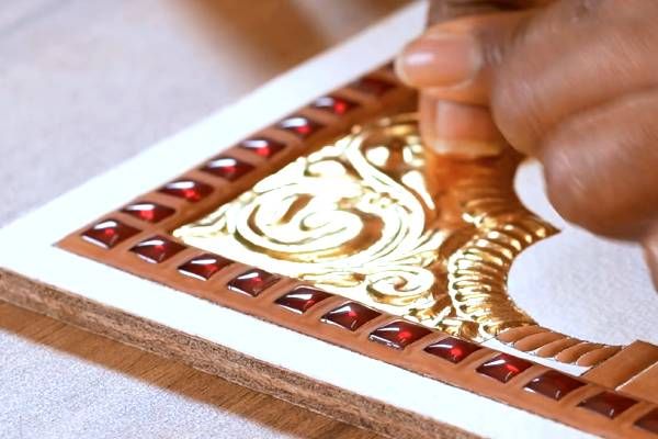 Applying 24K gold foil effortlessly