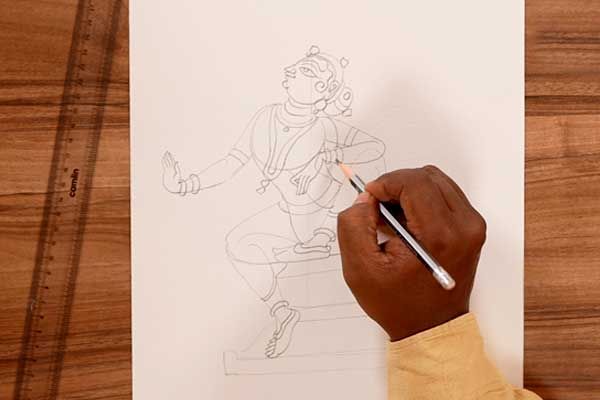Creating different poses of deities